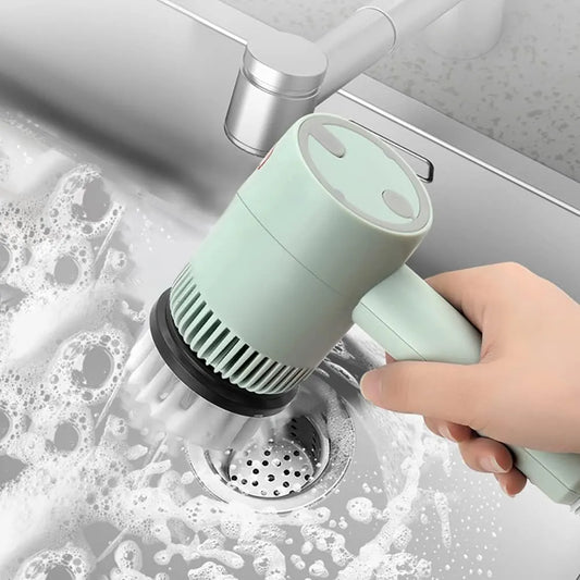 Electric Spin Scrubber.a durable and lightweight cleaning solution crafted from premium ABS material. With safety features like leakage and over-voltage protection it's suitable for users of all ages