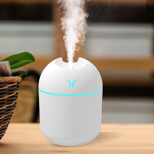 250ML USB Mini Air Humidifier Aroma Essential Oil Diffuser For Home Car Ultrasonic Mute Mist Maker Diffuser with LED Color Lamp and compact convenient device for moisture.